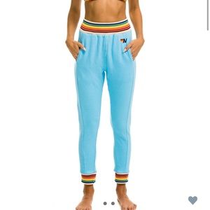 Aviator Nation rainbow ribbed sweatpants